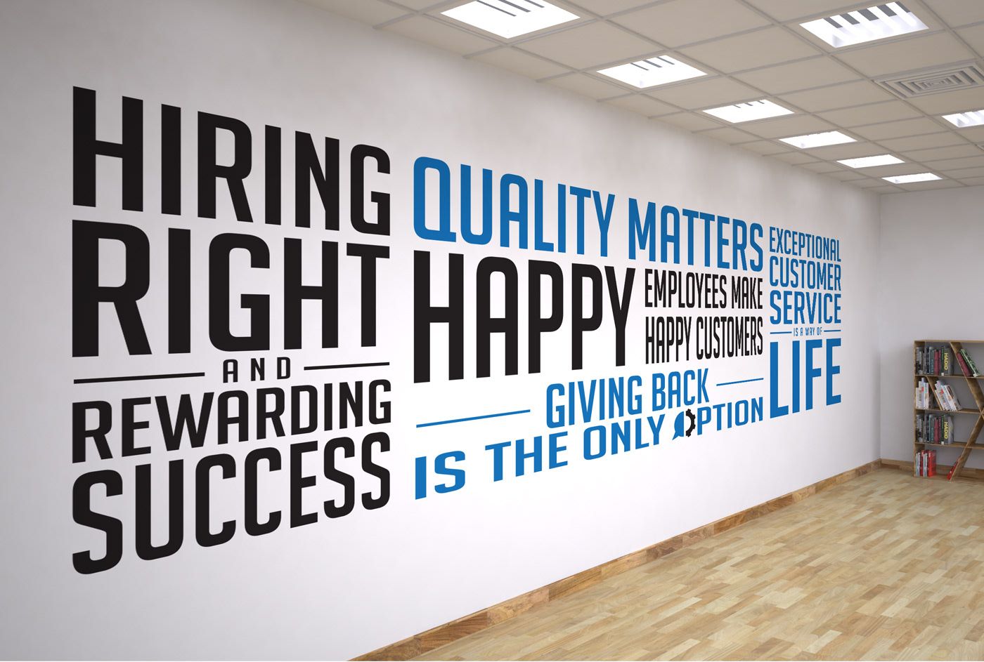 Wall sign lettering services at LEDLights&signs