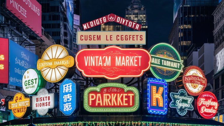 Stunning display of custom LED signs in commercial settings