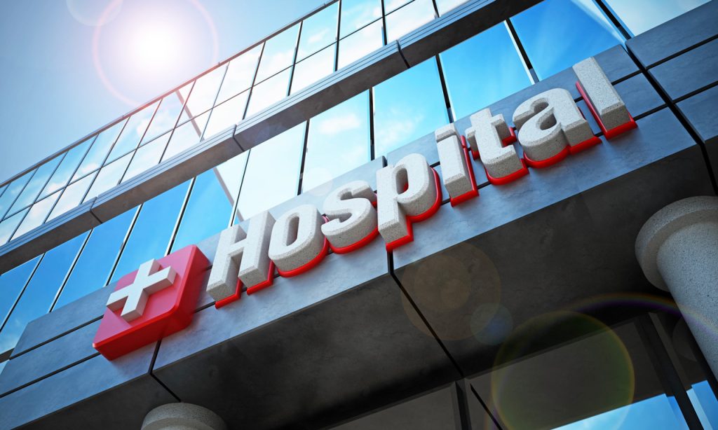 3D LED hospital building sign Houston, TX. Modern, custom exterior business signage. Best building signs Houston.