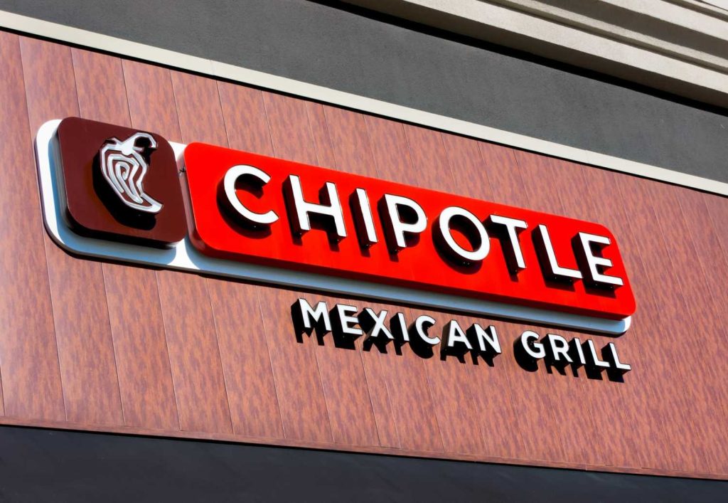 Chipotle Mexican Grill commercial outdoor sign by a business sign manufacturer Houston.